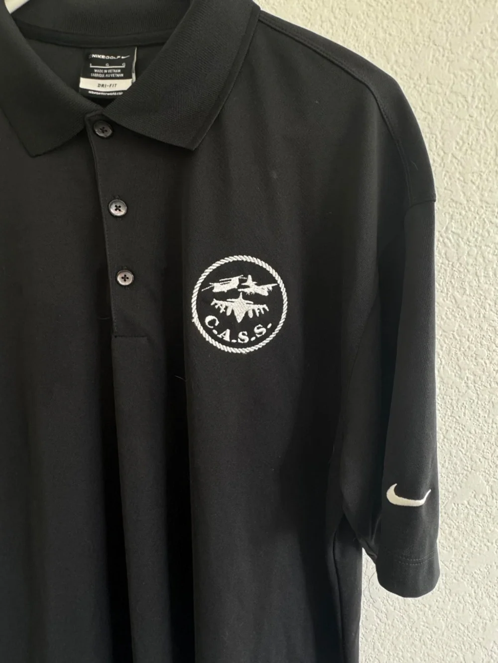 NIKE GOLF MENS SHIRT BLACK DRI FIT STAY COOL PERFORMANCE POLO LARGE NEW W TAGS